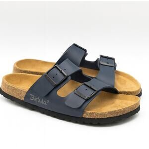 BETULA x BIRKENSTOCK Arizona Double Strap Buckle Sandal Navy Blue Sz 43